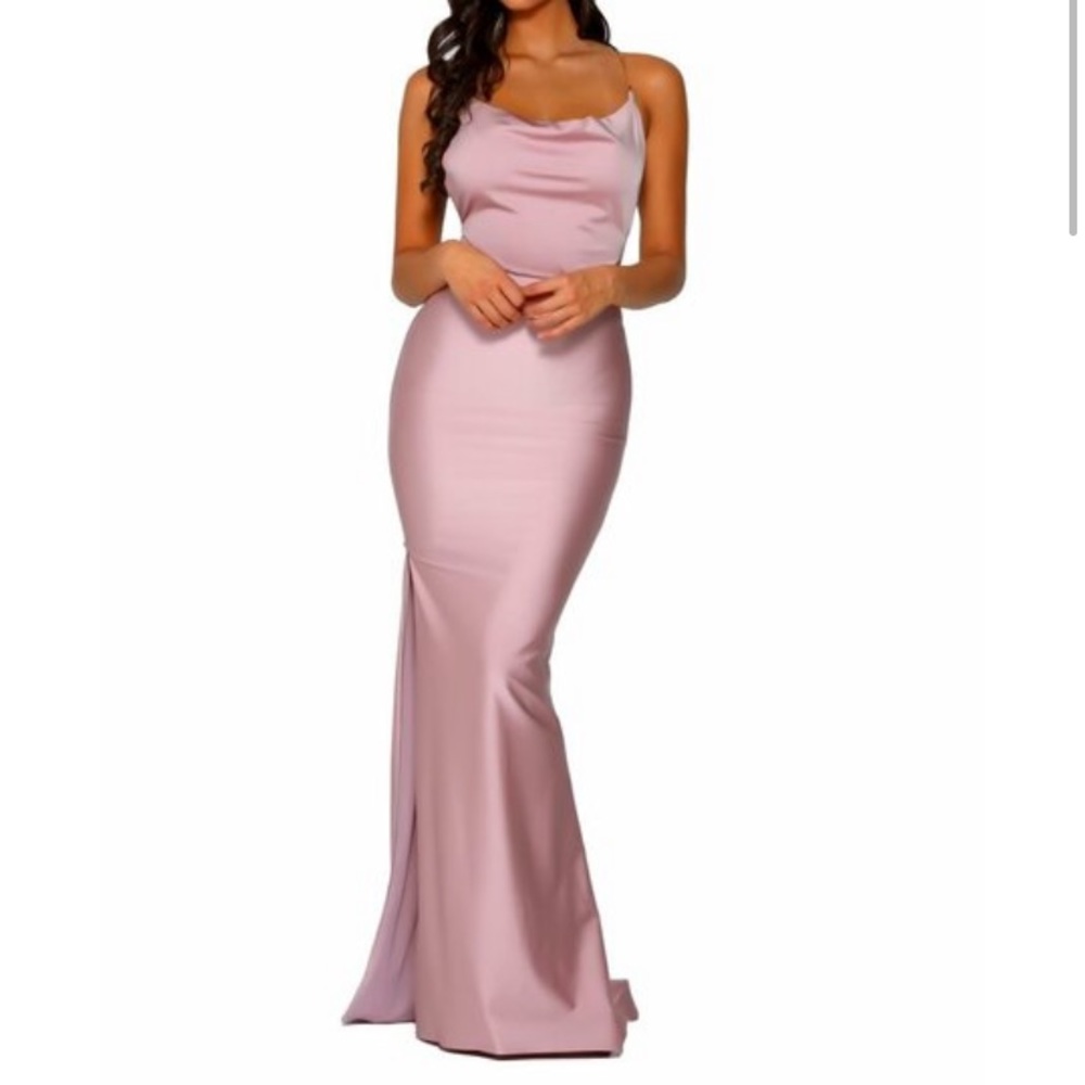 Mauve pink with chain straps dress